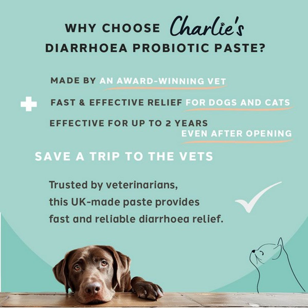 Charlie The Vet Antiseptic Diarrhoea Care Probiotic Paste For Dogs & Cats 30ml