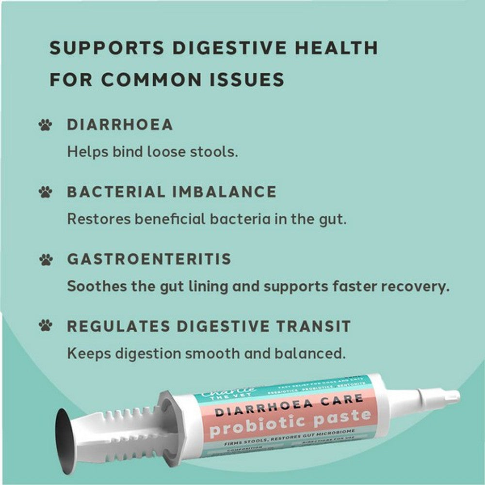 Charlie The Vet Antiseptic Diarrhoea Care Probiotic Paste For Dogs & Cats 30ml
