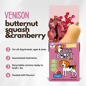 Furr Boost Venison, Butternut Squash and Cranberry Dog Drink 400ml