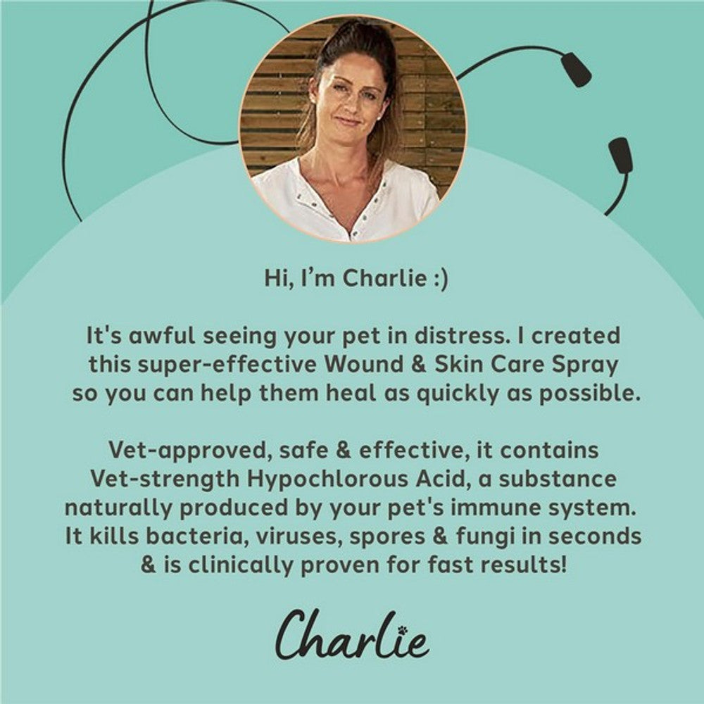Charlie The Vet Antiseptic Wound & Skin Care Spray for All Animals 100ml