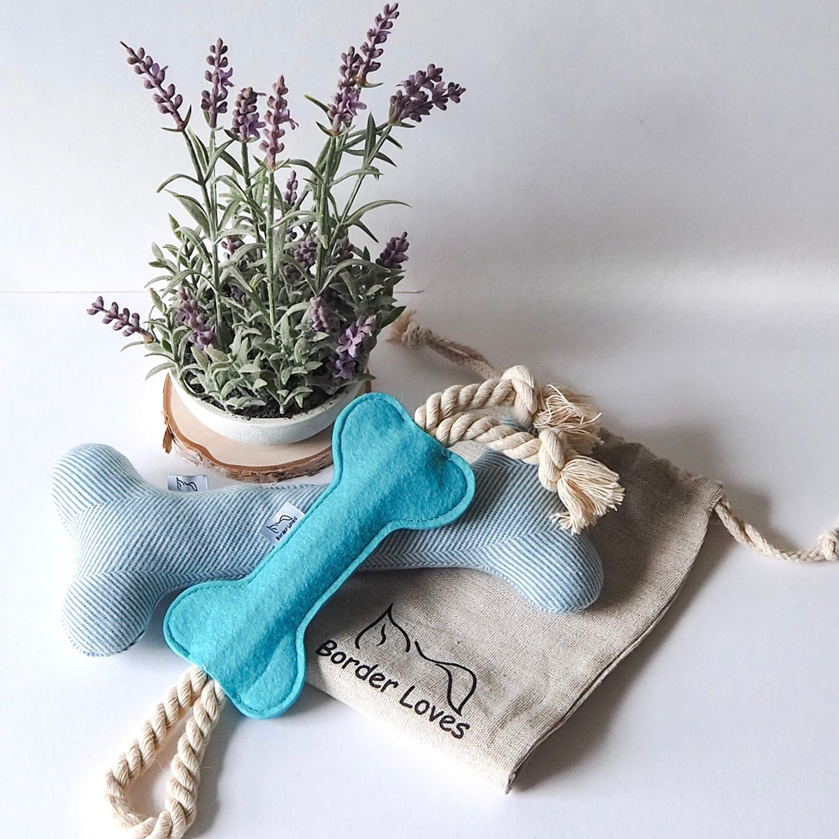 Wool Bone and Felt Rope Toys
