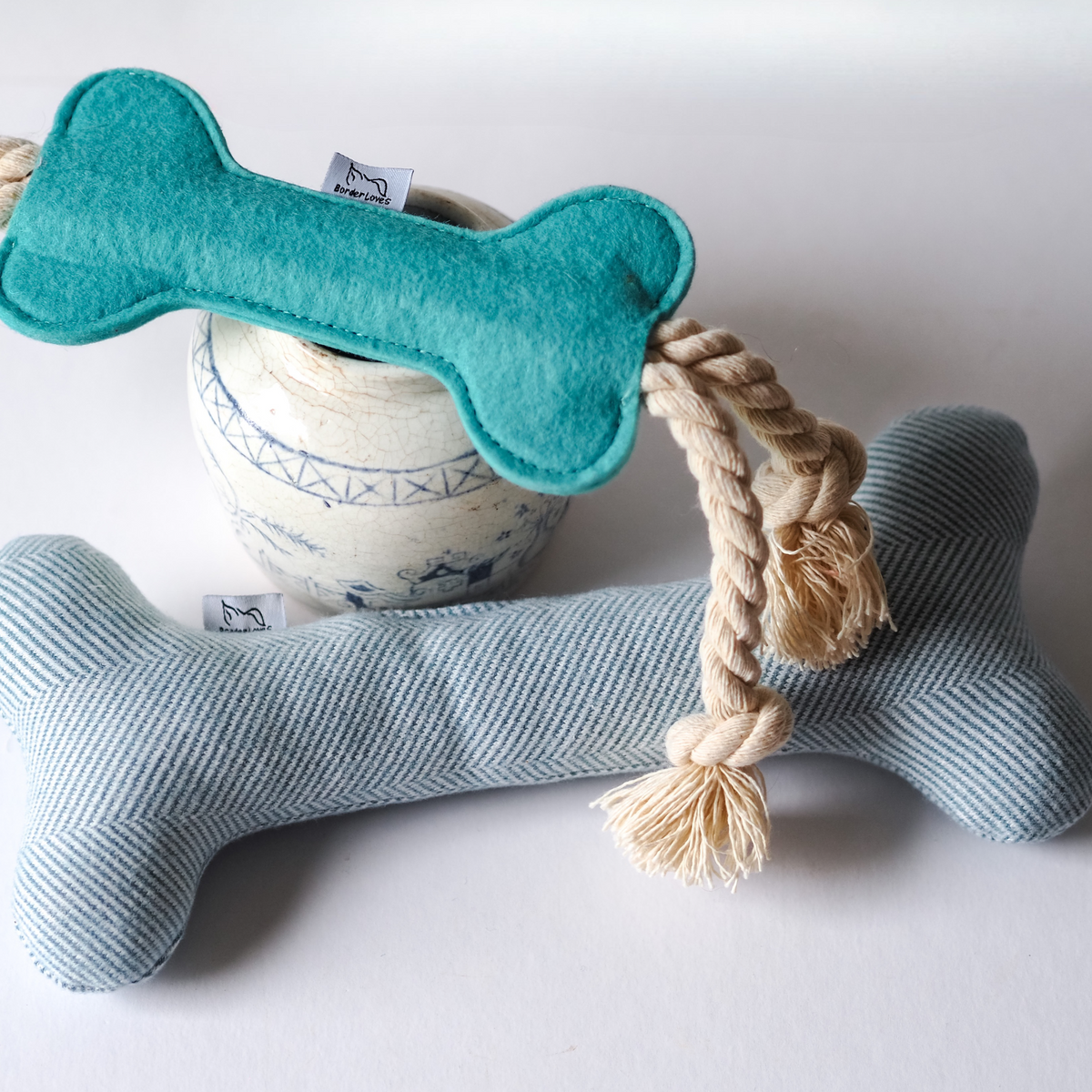 Wool Bone and Felt Rope Toys