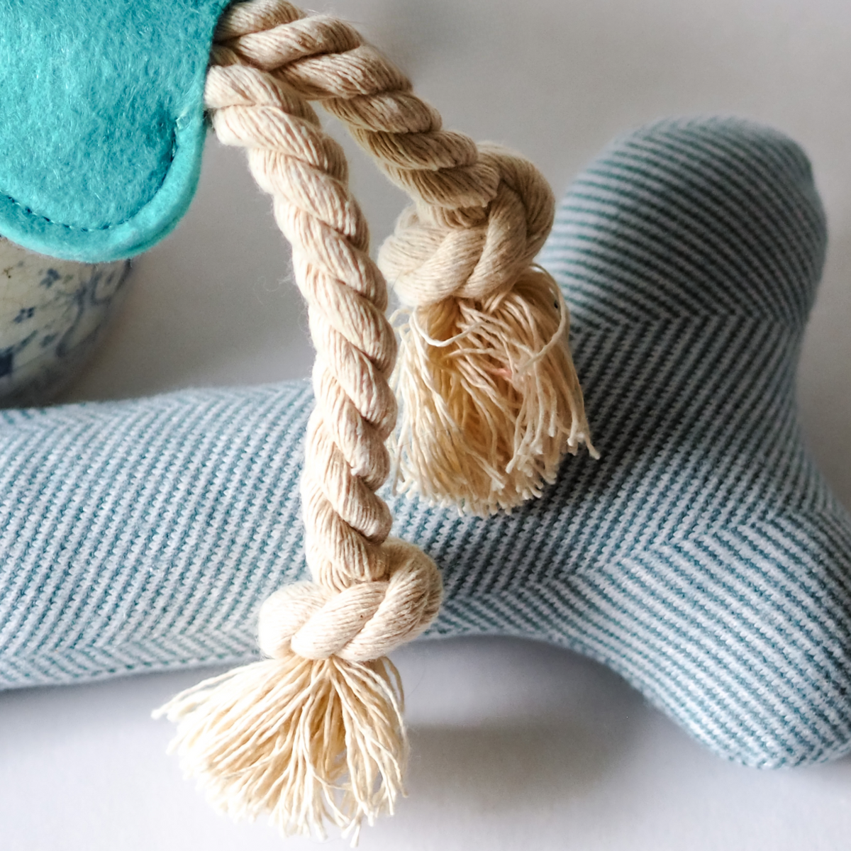Wool Bone and Felt Rope Toys
