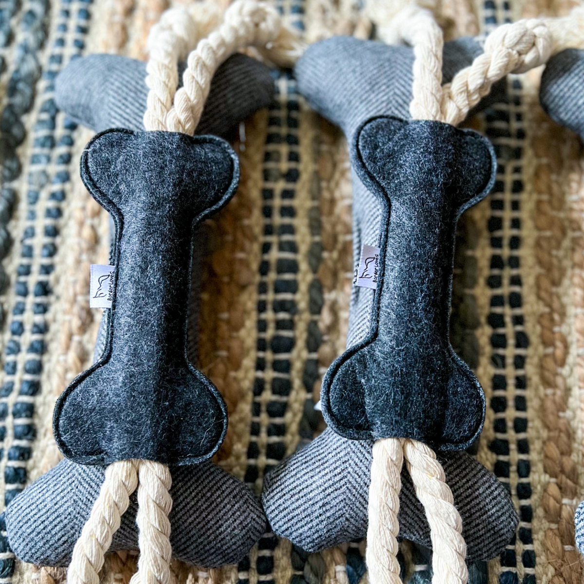 Wool Bone and Felt Rope Toys