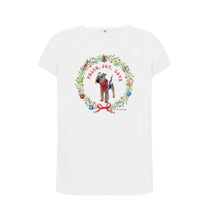 Load image into Gallery viewer, White Merry Christmas, love from Bertie - Women&#39;s crew neck t-shirt