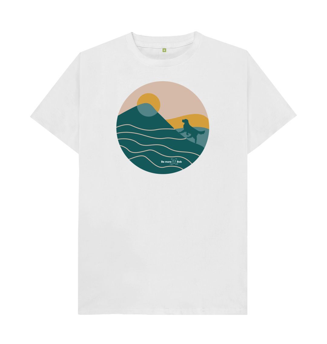 White Be More Bob T-Shirt - adventure awaits