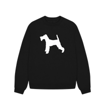 Load image into Gallery viewer, Black Wire Fox Terrier Oversized Sweatshirt