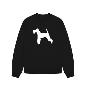 Black Wire Fox Terrier Oversized Sweatshirt