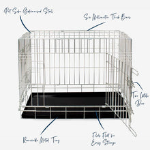 Load image into Gallery viewer, Heavy Duty Silver Deluxe Dog Crate