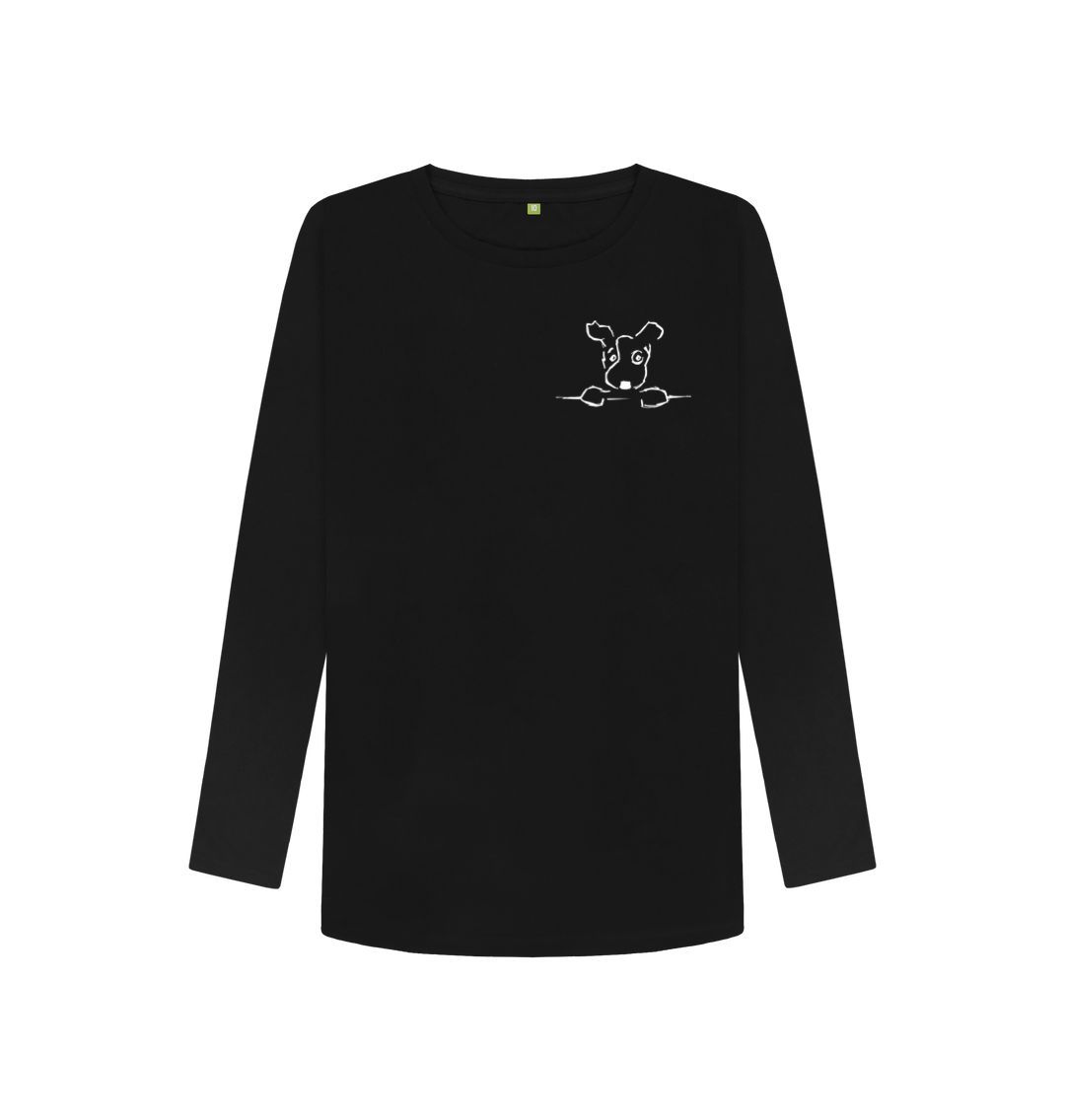 Black Be More Bob women's long sleeve tshirt