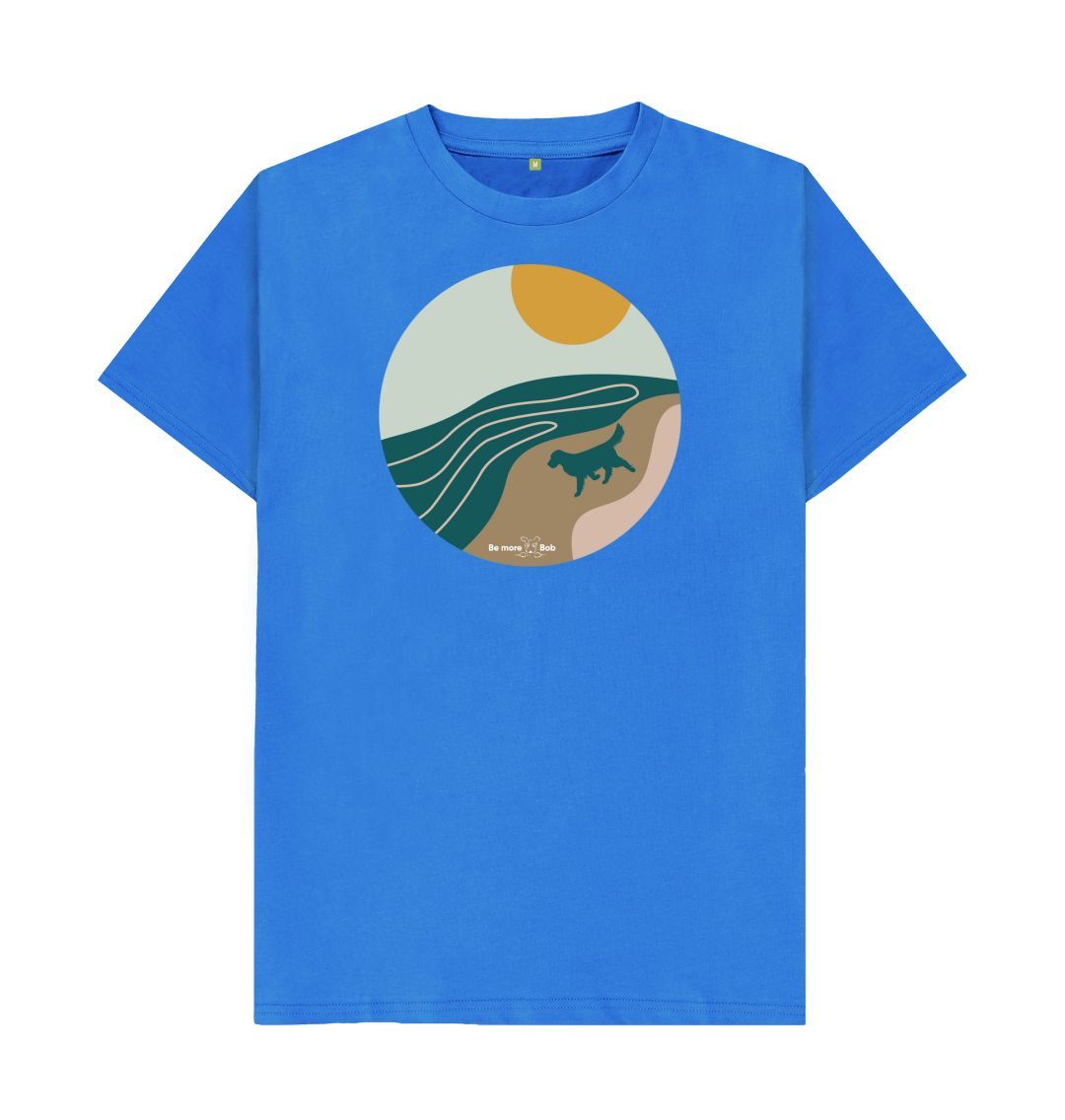 Bright Blue Be More Bob T-Shirt - beach life