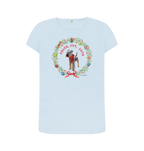 Sky Blue Merry Christmas, love from Bertie - Women's crew neck t-shirt