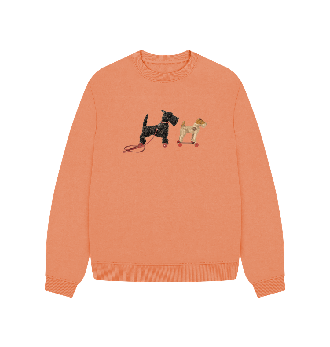 Apricot Scottie & Foxy Adventures, Oversized Sweatshirt