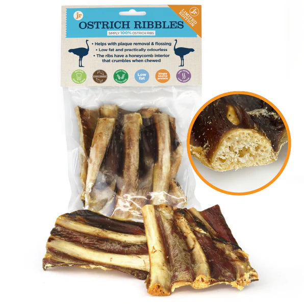 jr pet ostrich ribbles dog chew