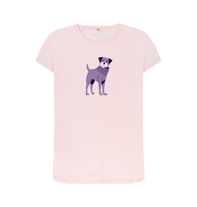 Pink Border Terrier Scoop Neck TShirt