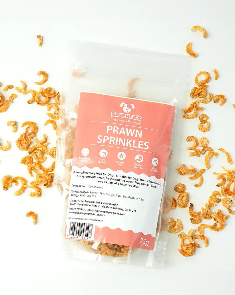 Natural Prawn Sprinkles Dog Food Topper - Fisher's