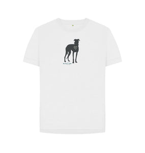 White Women's Relaxed Fit T-Shirt - love is a Greyhound