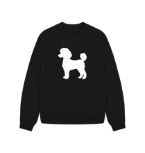 Load image into Gallery viewer, Black Mini Poodle Oversized Sweatshirt