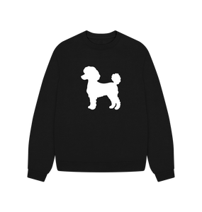 Black Mini Poodle Oversized Sweatshirt