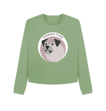 Load image into Gallery viewer, Sage Border Terrier-Tude boxy sweatshirt