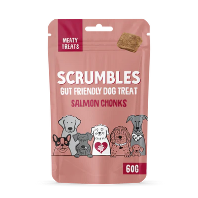 Scrumbles Salmon Chonks: Fish Dog Treats