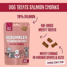 Load image into Gallery viewer, Scrumbles Salmon Chonks: Fish Dog Treats