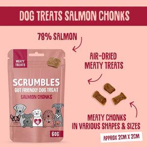 Scrumbles Salmon Chonks: Fish Dog Treats