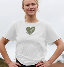 Load image into Gallery viewer, Women&#39;s relaxed fit t-shirt - paw prints on my heart