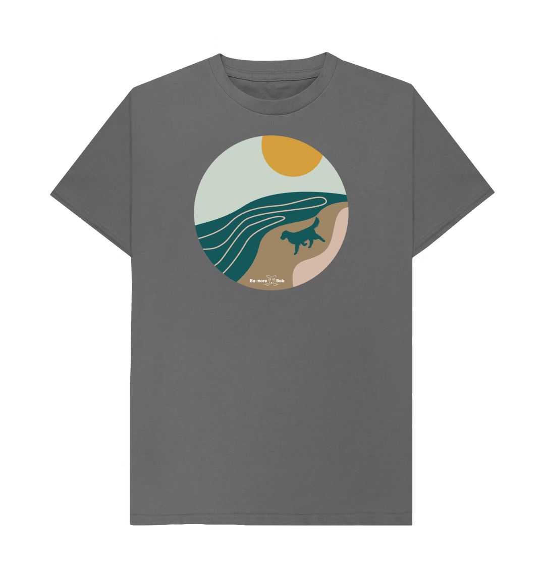 Slate Grey Be More Bob T-Shirt - beach life