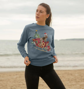Bertie's Christmas Sledge - Ladies Sweatshirt