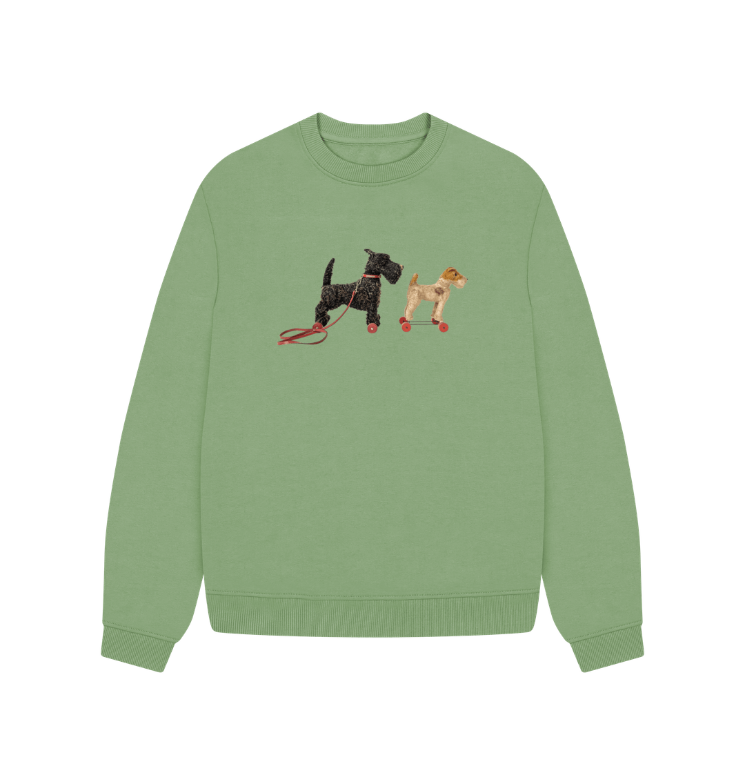 Sage Scottie & Foxy Adventures, Oversized Sweatshirt