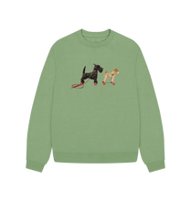 Load image into Gallery viewer, Sage Scottie &amp; Foxy Adventures, Oversized Sweatshirt