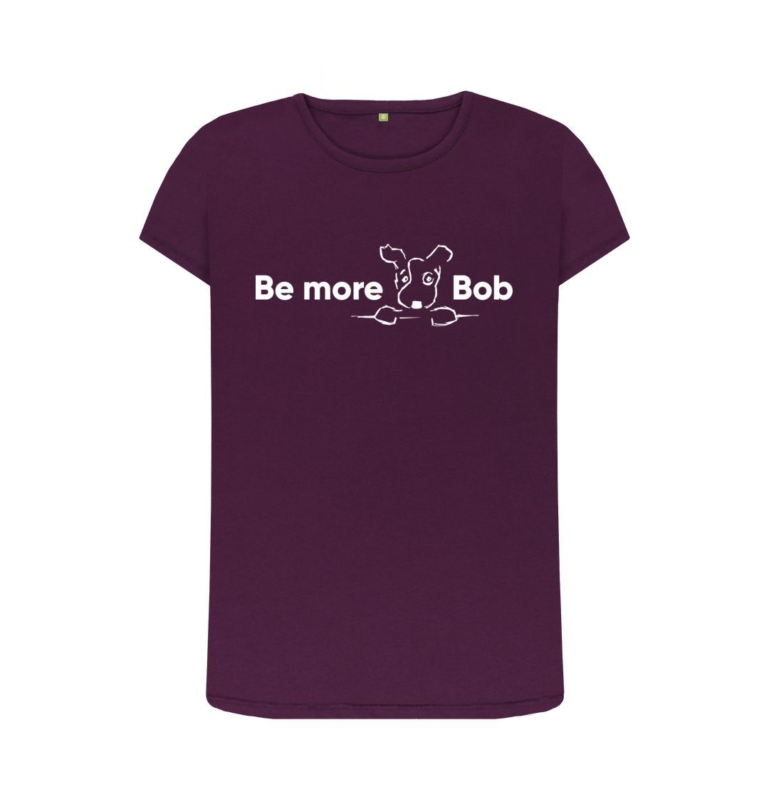 Purple Be More Bob women's crew neck t-shirt