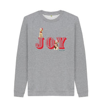 Load image into Gallery viewer, Light Heather Joy! Men&#39;s Christmas sweatshirt (although can be unisex!)