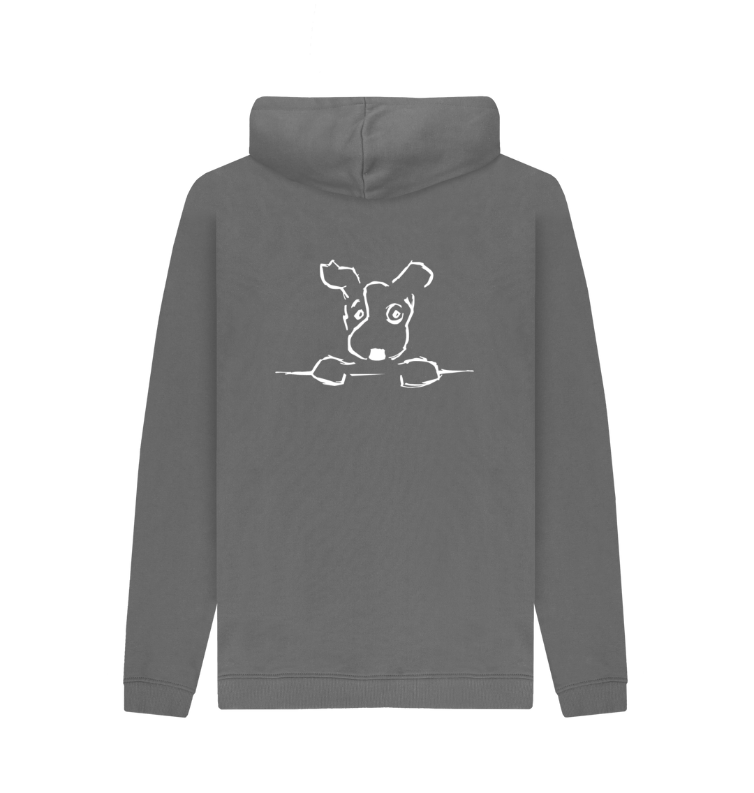 Slate Grey Printed Hoody Back