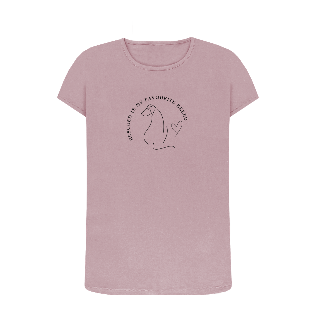Mauve Rescued is my favourite breed - Women's T-Shirt