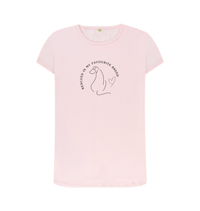 Pink Rescued is my favourite breed - Women's T-Shirt