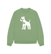 Load image into Gallery viewer, Sage Schnauzer Oversized Relaxed Sweatshirt