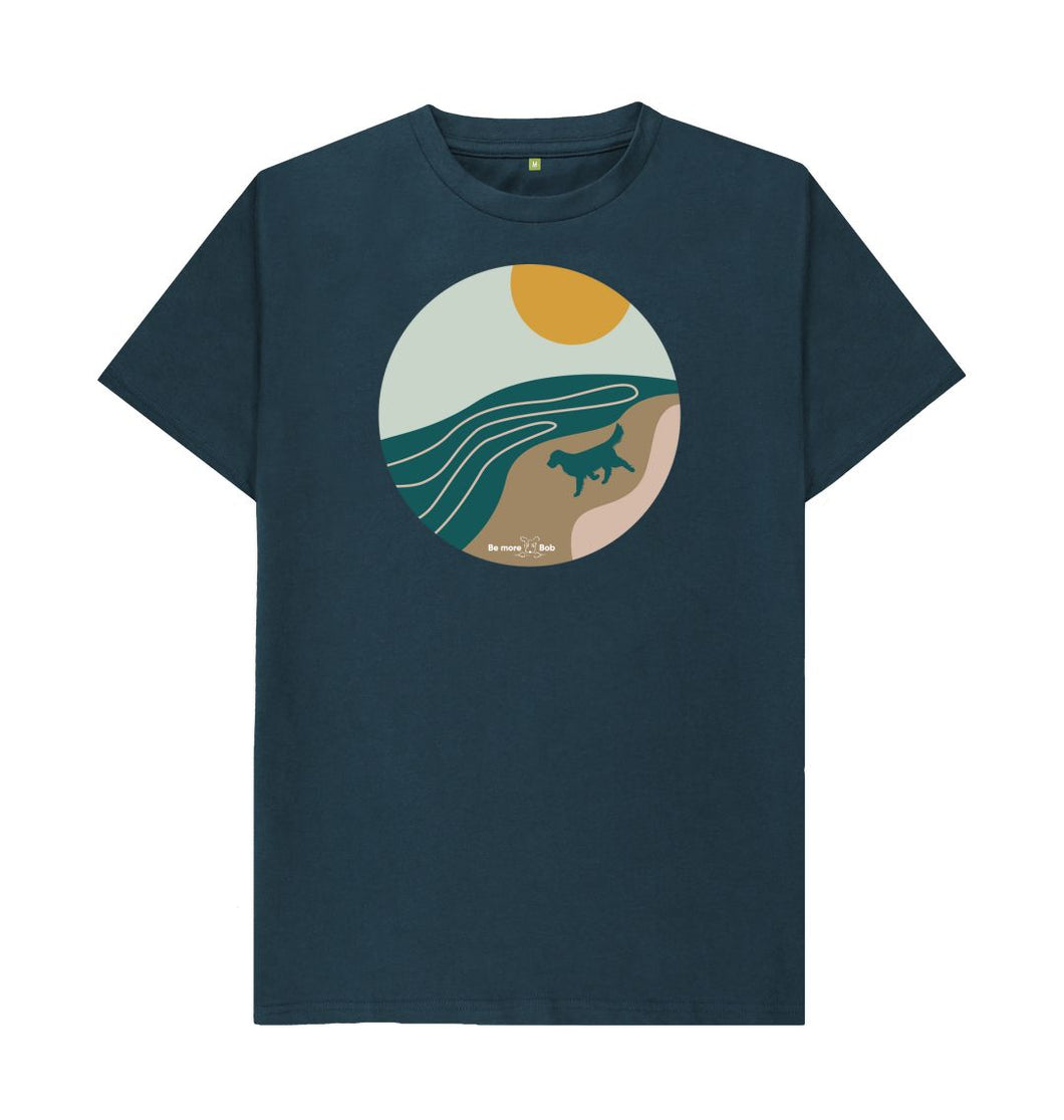 Denim Blue Be More Bob T-Shirt - beach life