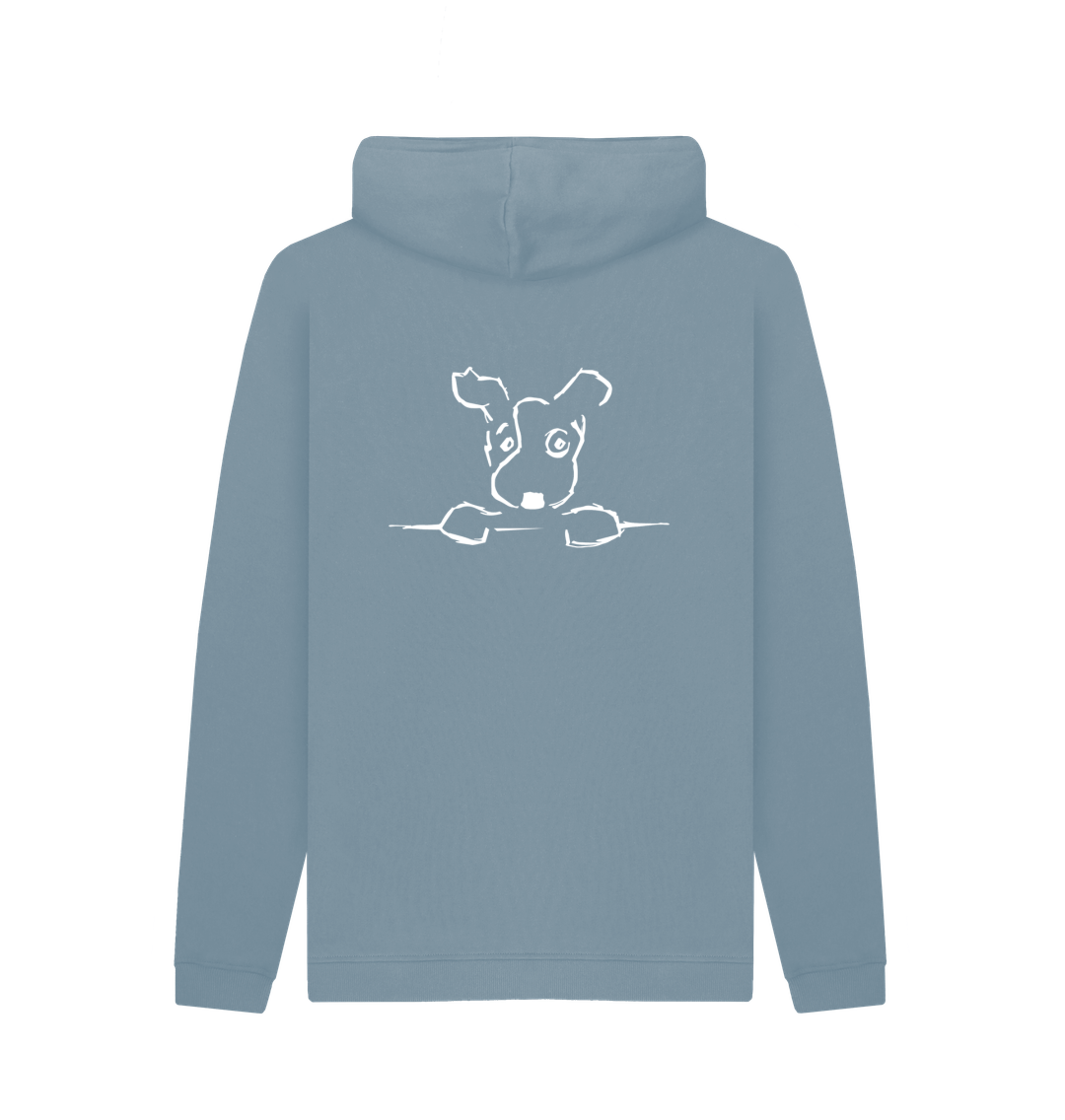 Stone Blue Printed Hoody Back