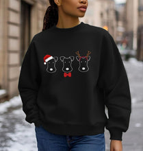 Load image into Gallery viewer, Foxy Christmas! Dark Colours Slouchy Sweatshirt