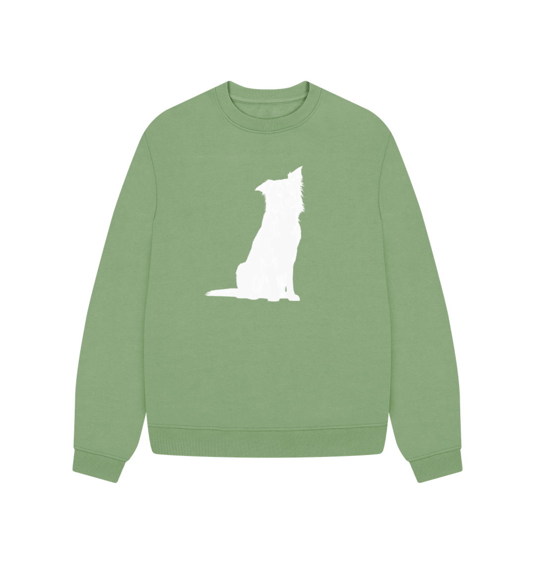 Sage Border Collie Oversized Sweatshirt