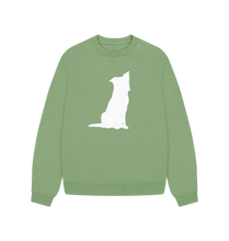Load image into Gallery viewer, Sage Border Collie Oversized Sweatshirt