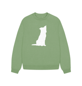 Sage Border Collie Oversized Sweatshirt