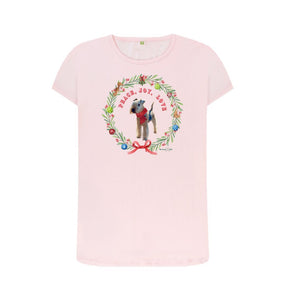 Pink Merry Christmas, love from Bertie - Women's crew neck t-shirt