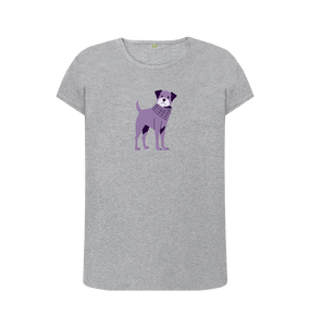 Athletic Grey Border Terrier Scoop Neck TShirt