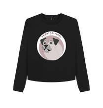 Load image into Gallery viewer, Black Border Terrier-Tude boxy sweatshirt