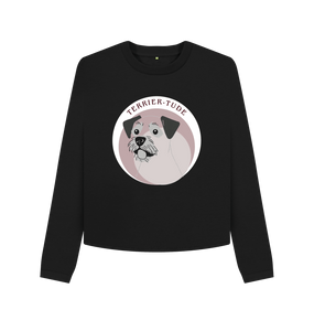 Black Border Terrier-Tude boxy sweatshirt