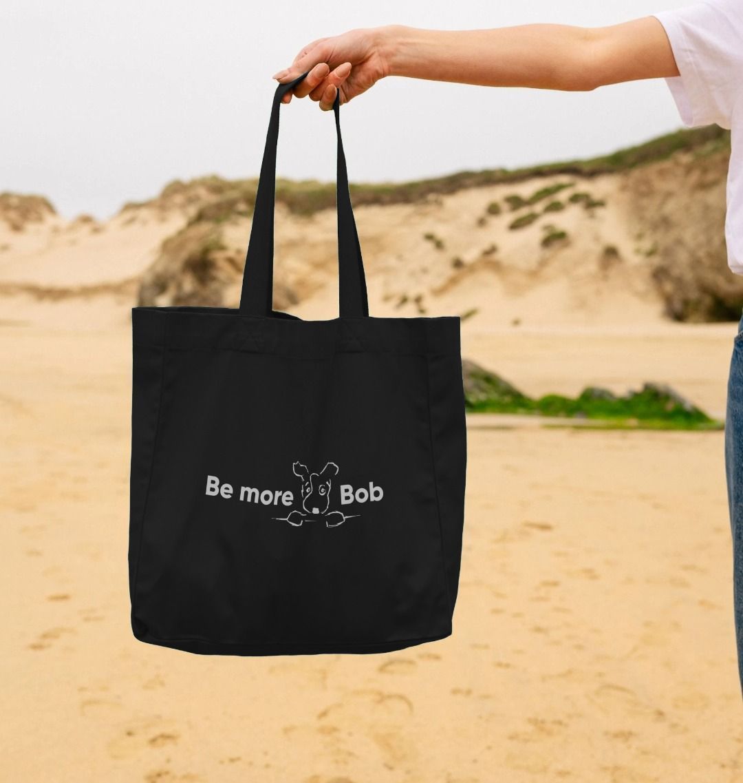 Be More Bob - organic cotton shopper, black