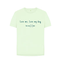 Load image into Gallery viewer, Pastel Green Women&#39;s Relaxed Fit T-Shirt - love me, love my dog